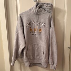Brandy Melville Gray St. Moritz Switzerland Hoodie